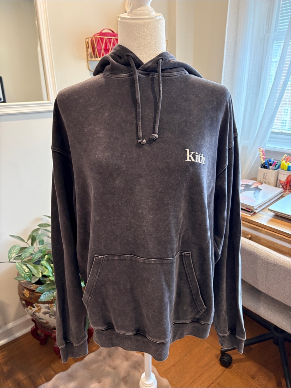 Kith Washed Charcoal Pullover Hoodie